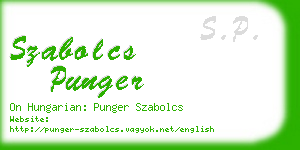 szabolcs punger business card